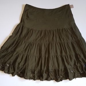 Uniform John Paul Richard Tiered Gypsy Boho Skirt